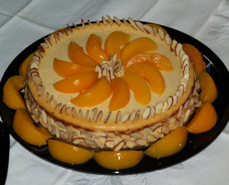 Peaches and Cream Amaretto Cheesecake Recipe