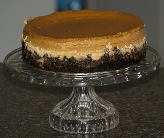 chocolate cookie crust amaretto cheesecake