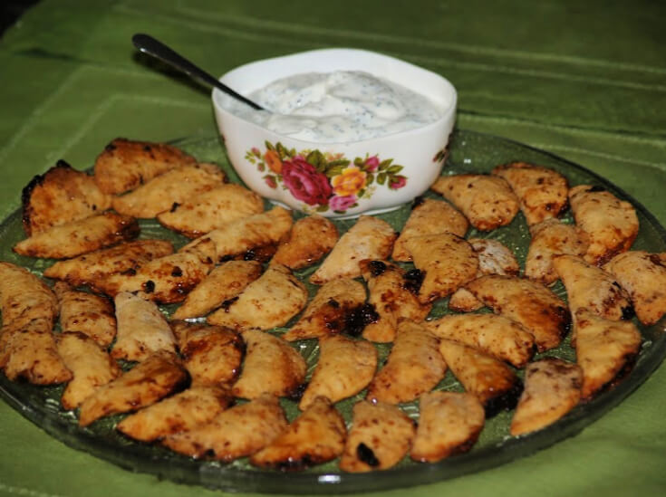 Apricot Dessert Pierogy Recipe Served with a Sour Cream Dip