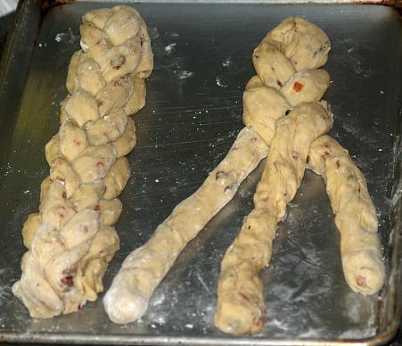 Braiding the Austrian Almond Bread