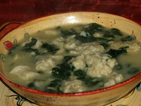 Bacon Dumpling Spinach Soup Recipe