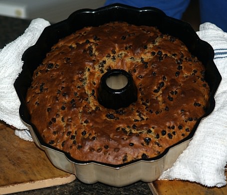 Baked Currant Cake in Bundt Pan