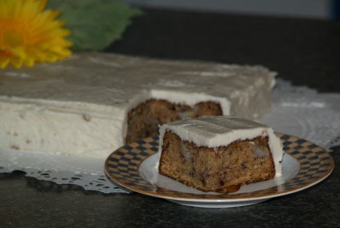 banana cake recipe with banana frosting