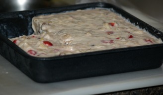 Frozen Banana Salad in 9x9 Pan