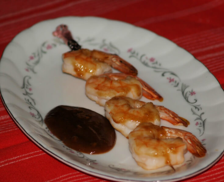 Grilled Shrimp in Peanut Sauce