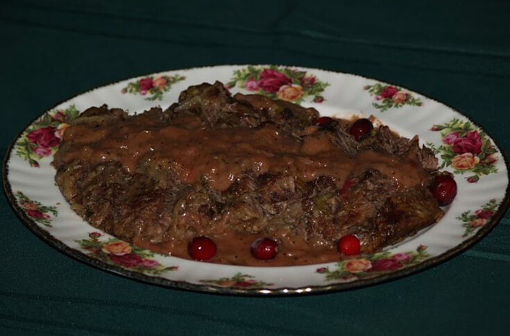 Beef Pot Roast with Cranberry Gravy