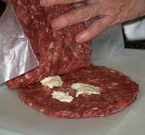 Making a Brie Cheeseburger