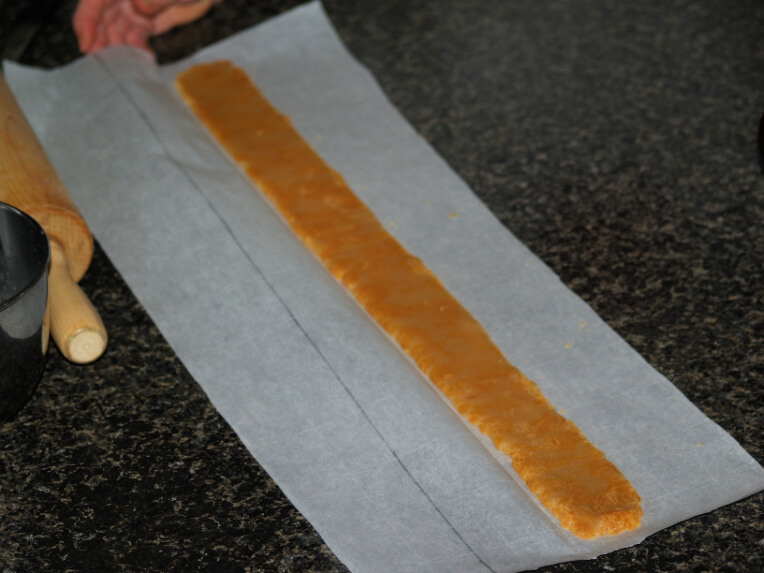 Measure a 2 Inch Wide Strip 25 Inches Long of Marzipan