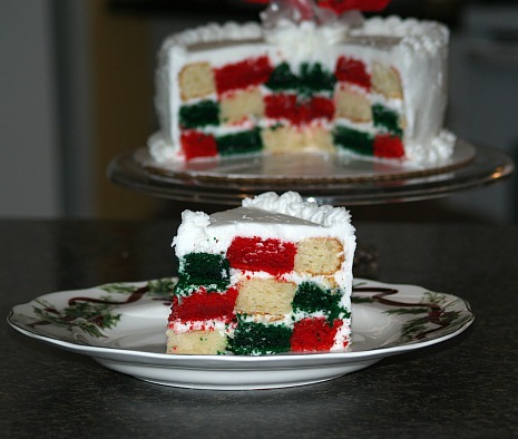 how to make homemade christmas gift food like a checkerboard cake recipe