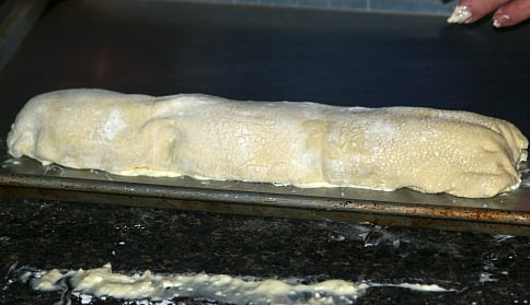 Rolled Cherry Cheese Filled Strudel