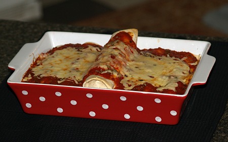 ground chicken enchilades