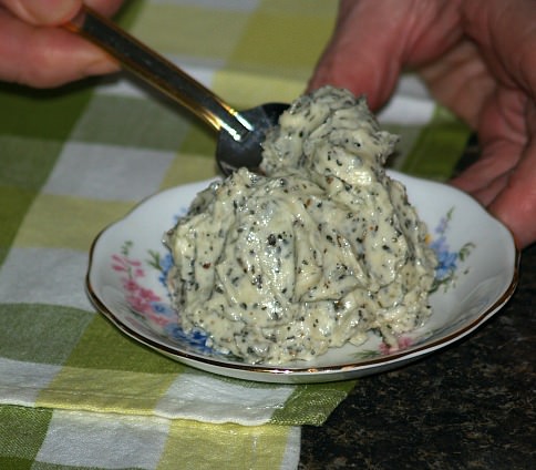 Chilled Basil Butter Mixture