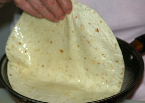 Heat Tortilla to Fold