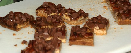 Turtle Bar Cookies are Chocolate Caramel Cookies