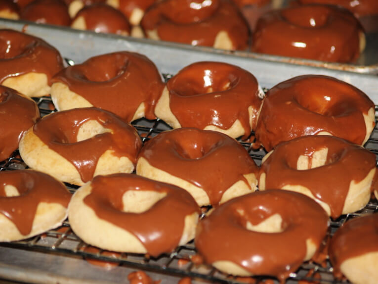 Chocolate Yeast Doughnuts Baked in the Oven
