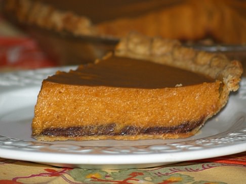 Chocolate Lined Pumpkin Pie