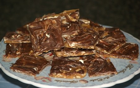 Chocolate Swirl Almond Toffee