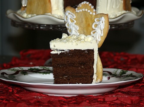Chocolate Truffle Angel Cake for the Holidays