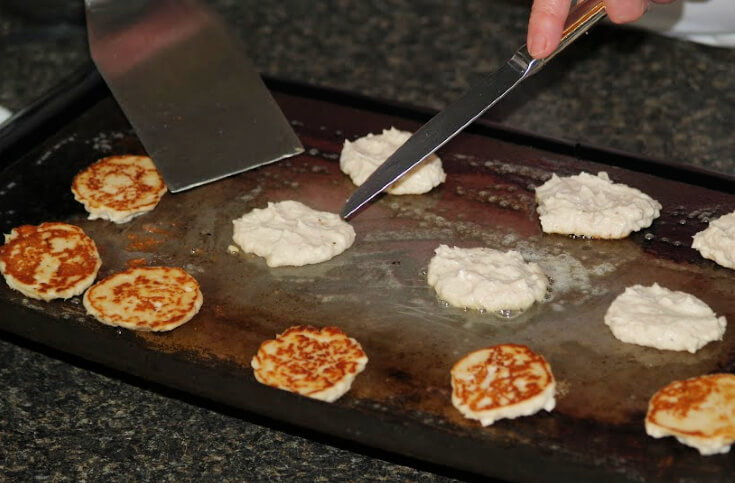 Cooking the Chicken Fritters