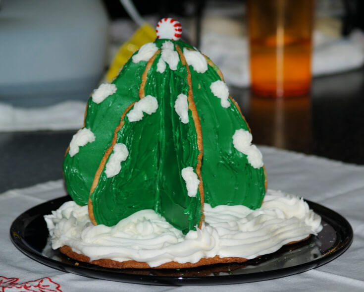 Classic Refrigerator Sugar Cookie Dough Baked in a Christmas Trees