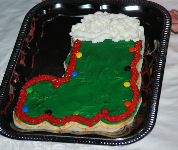 Classic Refrigerator Sugar Cookie Dough Baked in a Giant Santa Stocking