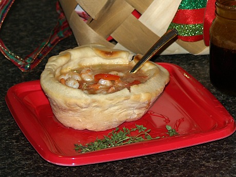 Shrimp Bisque served in a Bread Bowl