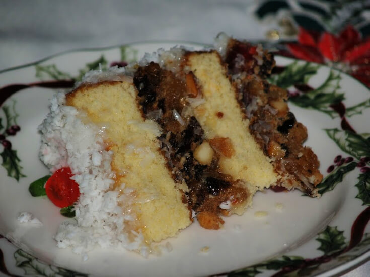 Asian Fruit Cake Recipe Piece