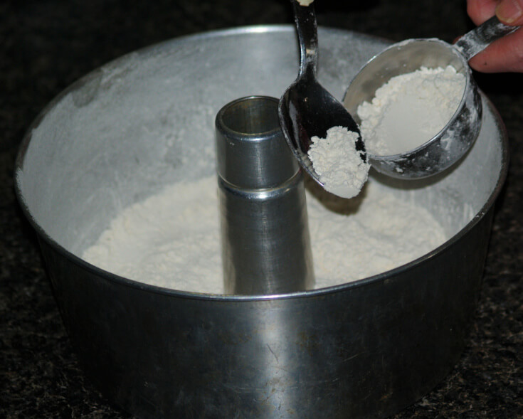 Spoon Flour Over Bottom of the Pan