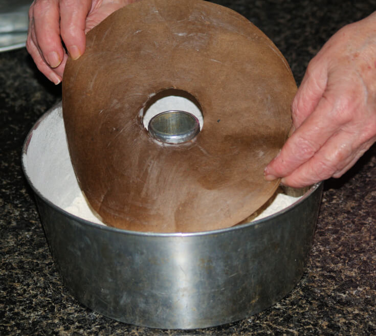 Place Brown Paper Over Flour