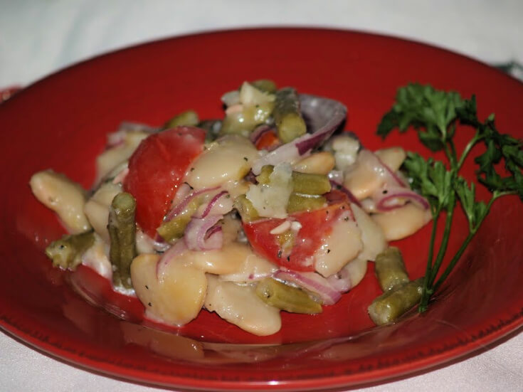 Green and White Bean Salad Recipe Serving