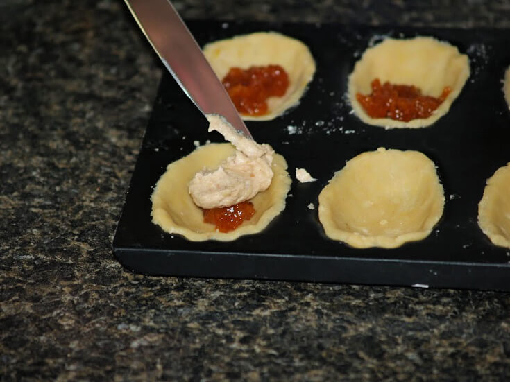 Step Three: Spoon Filling On Top of Jam