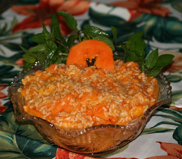 Coconut Papaya Rice Recipe