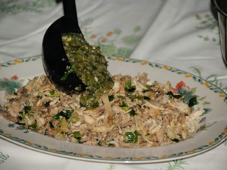 Shredded Chicken in Cilantro Sauce