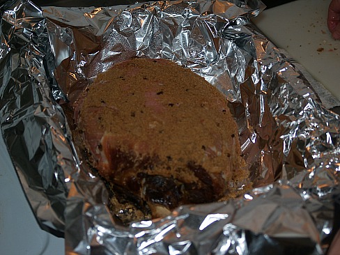 Country Ham Ready for the Oven