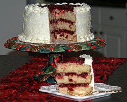 christmas cranberry layered cake