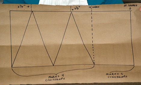 Diagram for Cutting Croissant Rolls