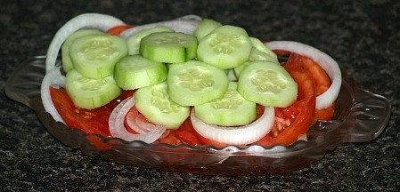 basic cucumber tomato salad 