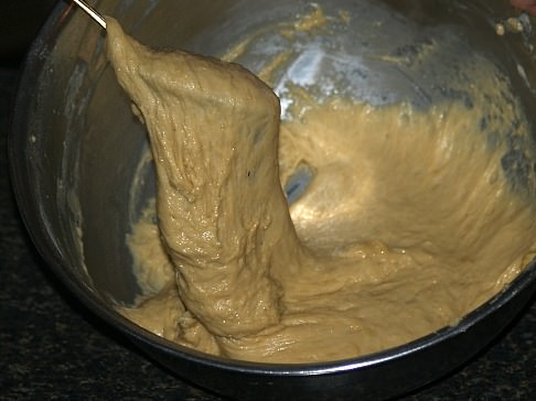 Flour and Yeast Batter Before Rising