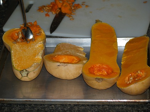 Preparing Butternut Squash