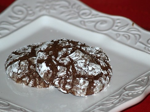 Double Chocolate Crinkles Cookies