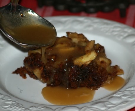 English Apple Dessert Serve with a Delicious Sauce