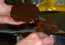 Cover Back of Florentine Cookies with Chocolate