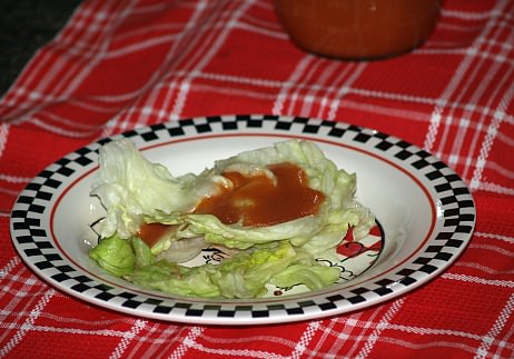 Homemade French Salad Dressing on a Simple Salad