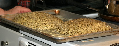 French Pestou or Pesto Dough Shaped and Ready for the Oven