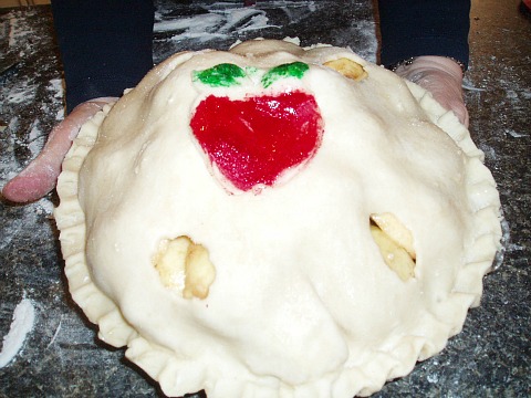 Fuji Apple Pie Before Baking