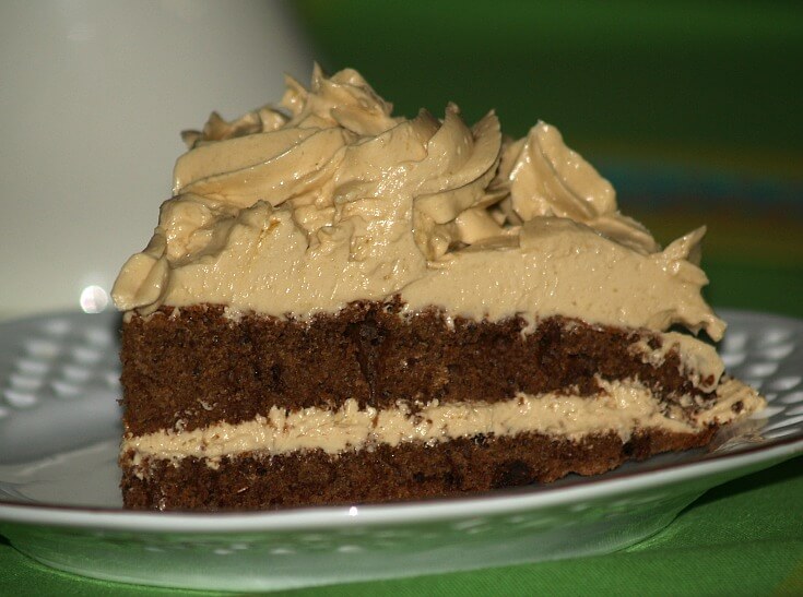 Chocolate Chip Sponge Cake with the French Coffee Buttercream Filling