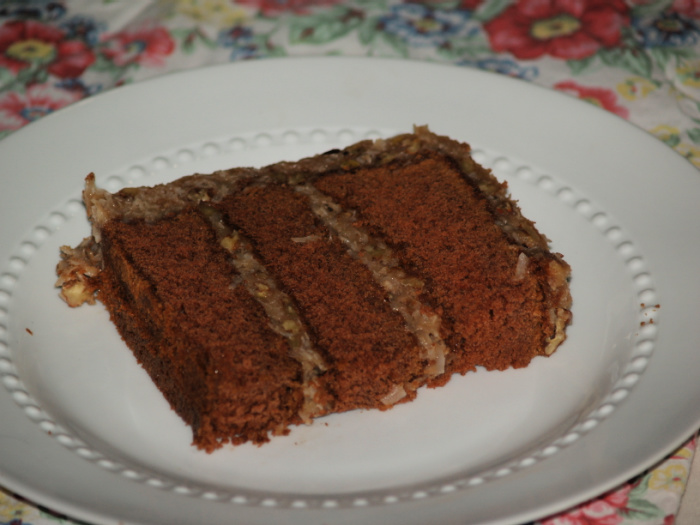 German Chocolate Cake Piece