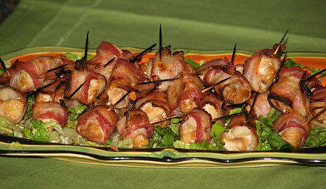 Ginger Chicken Bacon Wraps