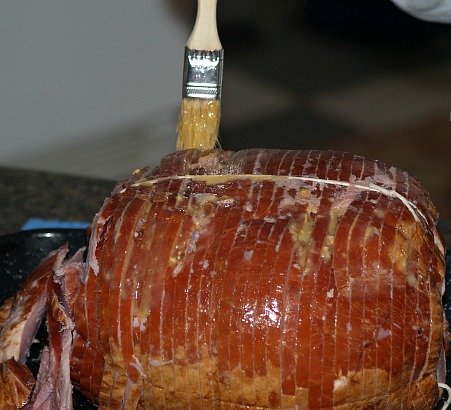 Glazed Ham with Peach Cherry Chutney