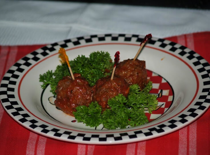 Greek Meatballs Served as an Appetizer